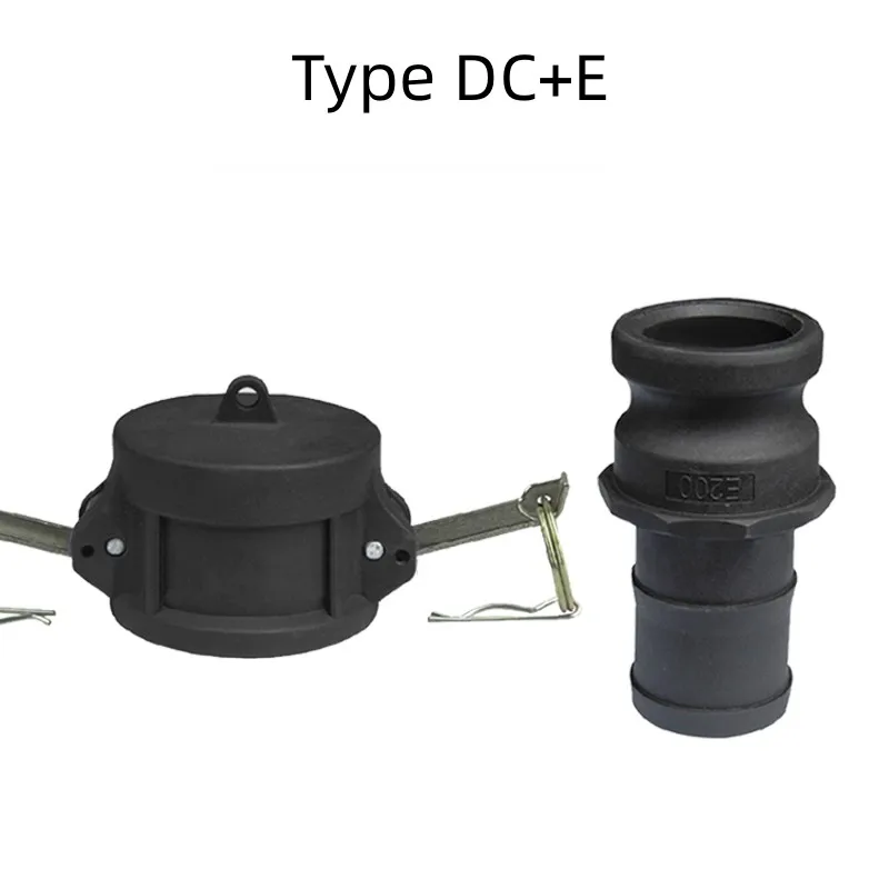 

DN15 To DN50 PP Camlock Coupling Plastic Fitting Adapter MPT FPT Barb Quick Disconnect Combination Set Type B+A DC+E D+F D+A