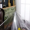 Waterproof Table Cloth PVC Transparent Soft Dining TableCloth Lace Embroidered Oil-proof Table Cover Coffee Table Crystal Plate 5