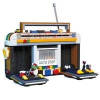 554PCS Color Radio Model Building Blocks Retro Small Home Appliances Assembly Bricks DIY Toys Decoration Children Holiday Gift 5