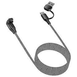 Versatile 2 - in - 1 USB Type - C Charging Cable with 90 - Degree Design