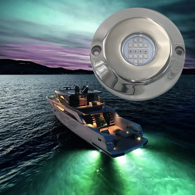 IP68 Boat Accessories Marine Underwater Light DC12V 60W 316L Stainless  Steel Submersible Swimming Pool Yacht Лодка Яхта Лампа