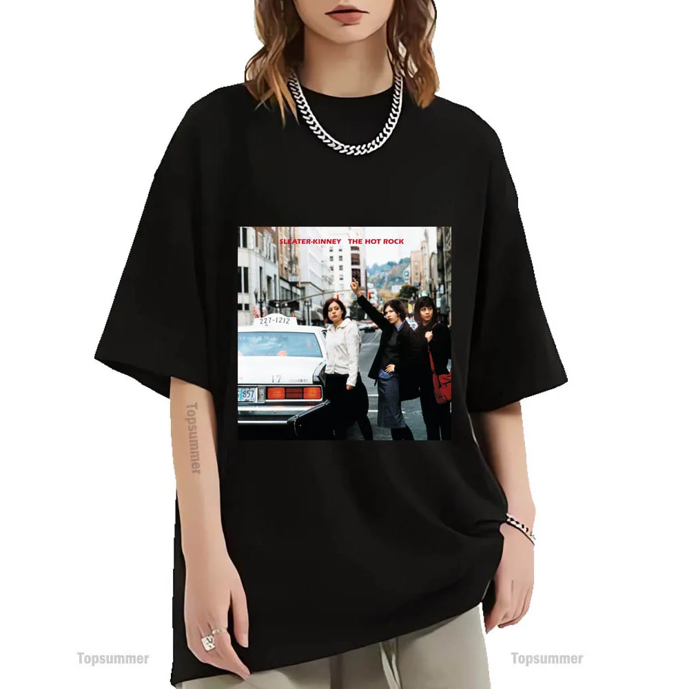 

The Hot Rock Album T-Shirt Sleater-Kinney Tour T Shirt Man Cool Streetwear Oversized Tshirt