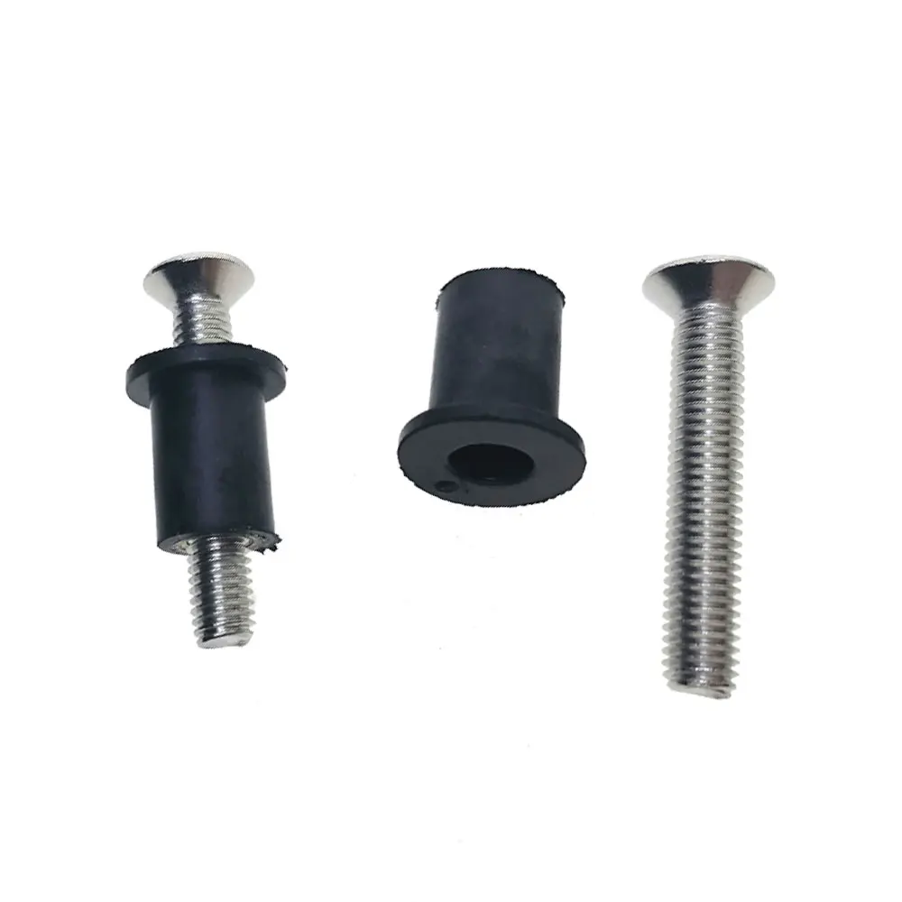 Marine Boat M5 Rubber Well Nut Kit Stainless Steel Screw Fixing Nuts for Kayak Canoe Inflatable Fishing Boat Dinghy