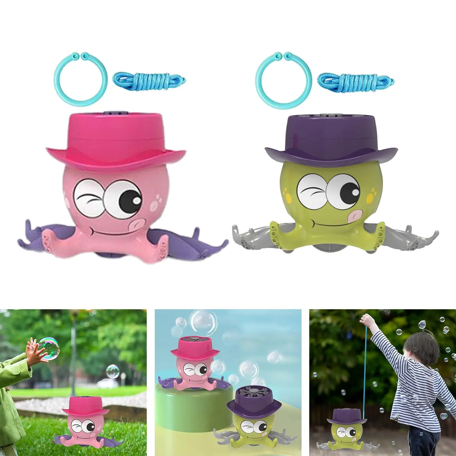 Automatic Bubble Blower Shape Walkable Portable for Preschool Lawn Game