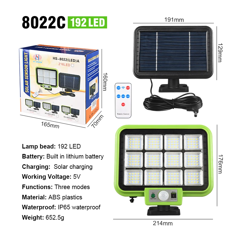 solar lights for sale Solar Motion Sensor Light Outdoor 3 Working Mode Wired Lamp Adjustable Solar Panel Security Flood Lights for Yard Garage Garden solar lights outdoor Solar Lamps