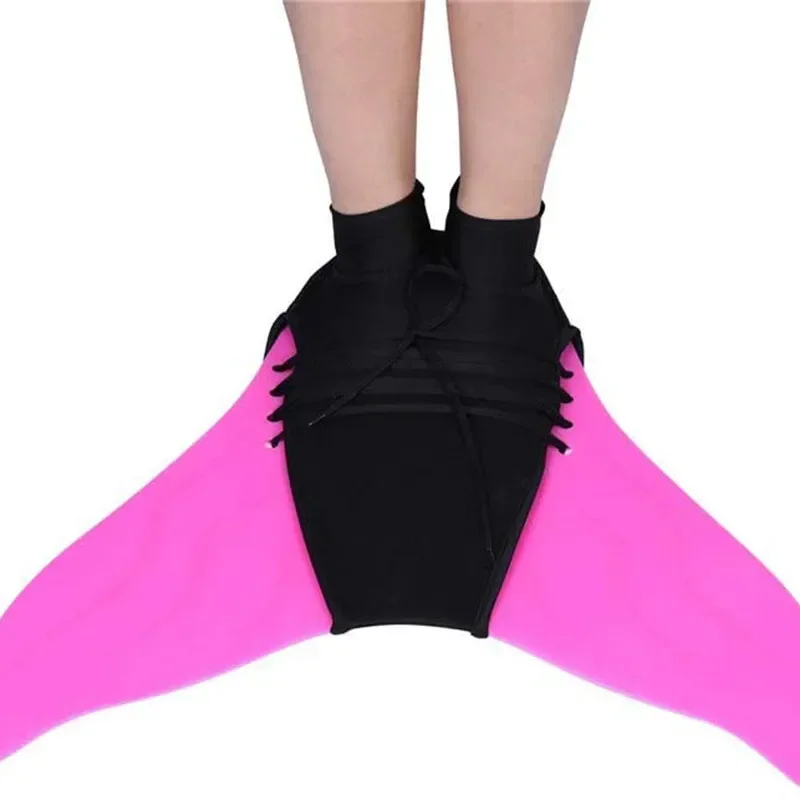 Children and Adult Swimming Fins Training Flipper Mermaid Swim Fin Swimming Foot Flipper Diving Feet Tail Monofin Pool Party 4