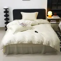 600TC Lyocell Bamboo Fiber Silky Cool Feeling Sleeping Naked Bedding Set 19 Color Designs Duvet Cover Bed Sheet Set Pillowcases 2