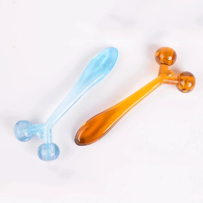 Y-shaped Facial Roller Massager Multi-functional Massage Stick Small Double Ball Roller Lifting V Face Facial Lifting Tool face massager silicone face roller massage roller ball