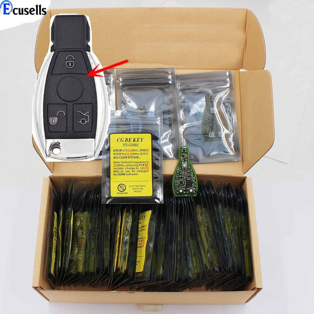 Car Remote Key Car Key 3 buttons 315MHZ/433Mhz For Benz