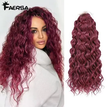 Ocean Wave Braiding Synthetic Hair Extensions Crochet Braids Hair Hawaii Afro Curl Ombre Curly Blonde Water Wave Braid For Women 1