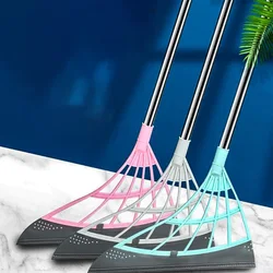1PC Silicone Scraper Rubber Broom Hand Push Sweeper Magic Broom Floor Wiper Squeegee for Floor Cleaning Floor Squeegee Brush