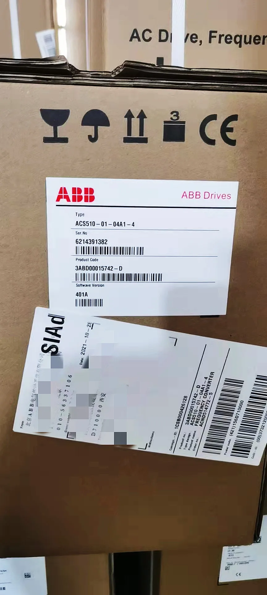 

ABB ACS510 ACS510-01-04A1-4 1.5kw