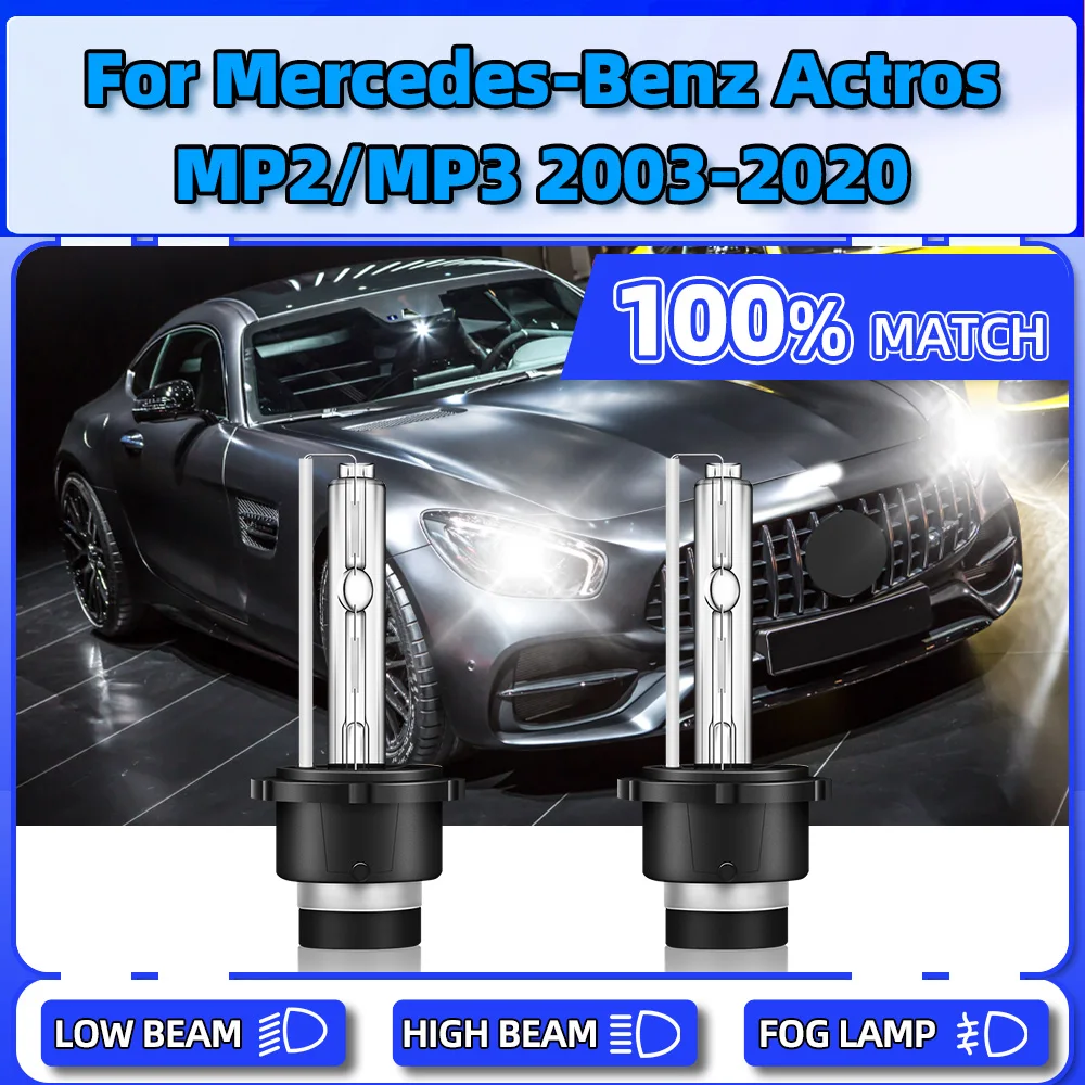 

2PCS Xenon HID Headlight Bulbs 12V Plug And Play Auto Front Light For Mercedes-Benz ACTROS MP2/MP3 2003-2016 2017 2018 2019 2020