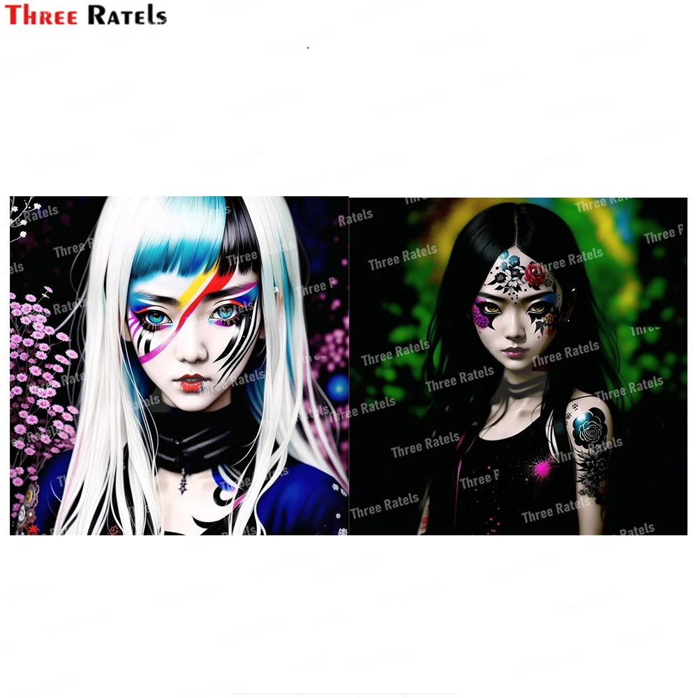 

Three Ratels K521 Japanese Ink Punk Stickers and Decals For Passat B5 Car Stickers Vinyl Material Anti Scratch Film