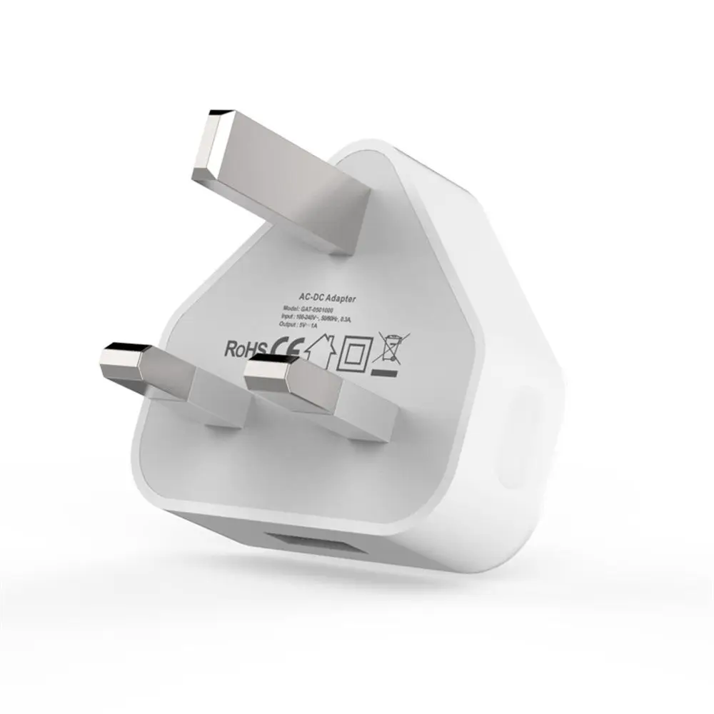 รูปสินค้า อะแดปเตอร์ชาร์จ USB 1 พอร์ต 5V 1A 3 ขา ปลั๊ก UK