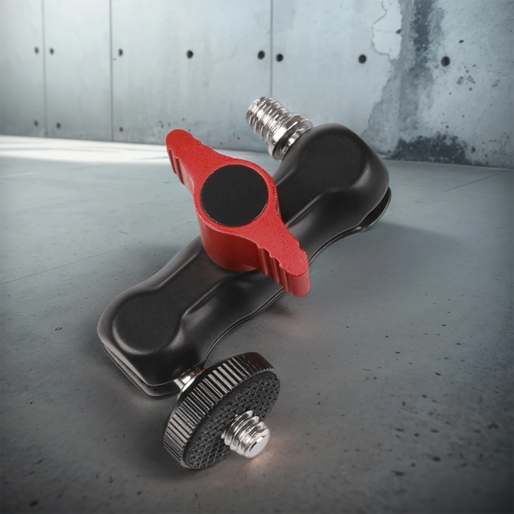 Ball Head Clamp W/ 1/4inch -20 Thread Ball Head Magic Arm Clamp Rotatable Metal Super Clamp for GPS Phone Monitor Video Light