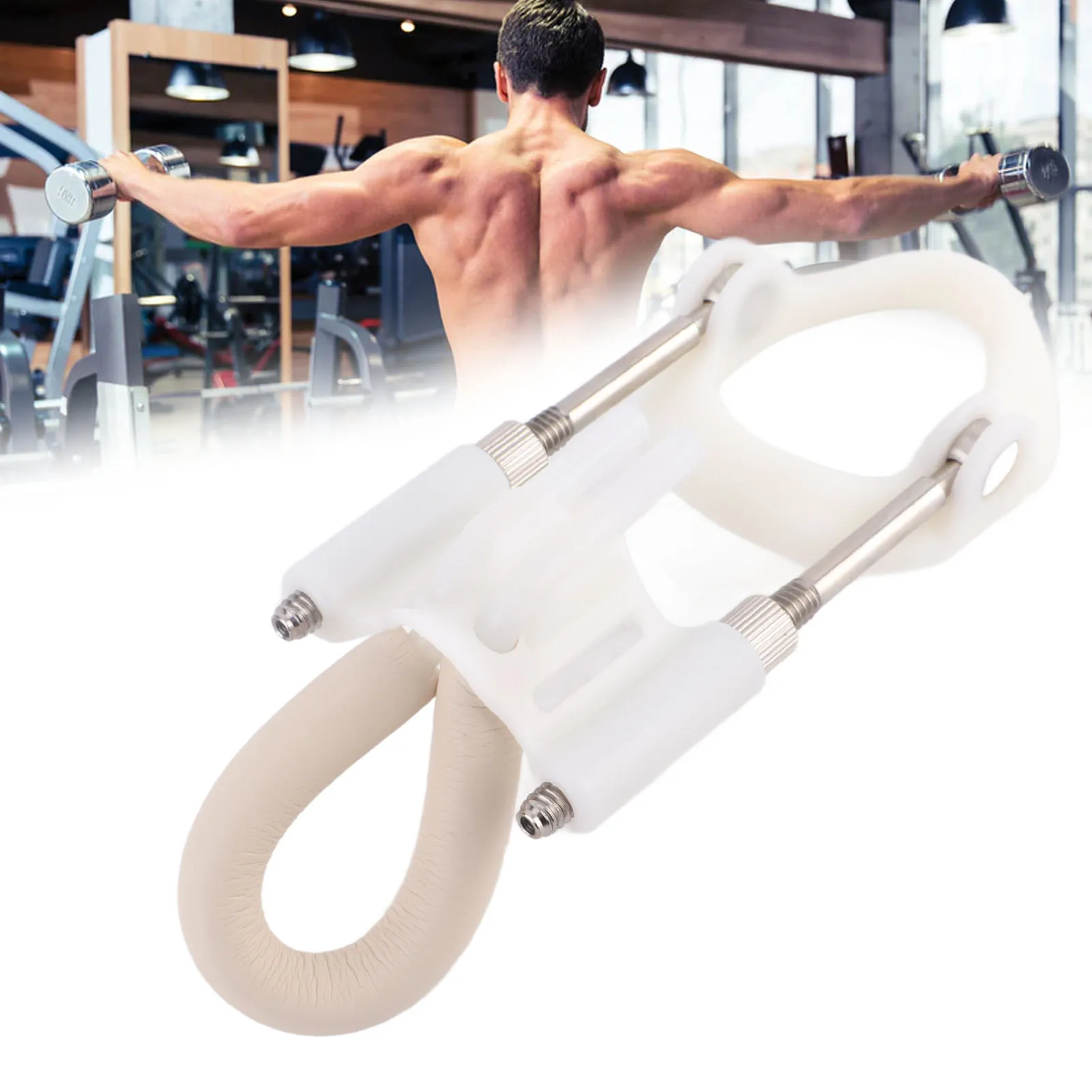 Male Penis Extender Stretcher Wearable Size Adjustable Powerful Training Penile Traction Device White Silver penis extender device
