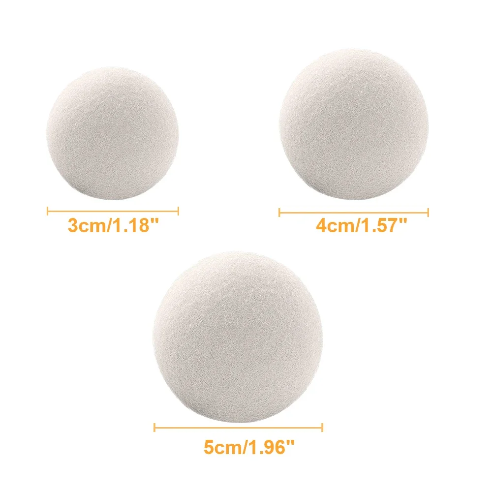 Reusable Wool Dryer Balls Softener Laundry Home Washing 4/5/6cm Fleece Dry Kit Ball Useful Washing Machine Accessories 6Pcs laundry ball