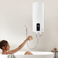 Chauffe-eau électrique 60L 2000W, réservoir avec kit de robinet de douche à main, affichage numérique de la température pour salle de bain 3