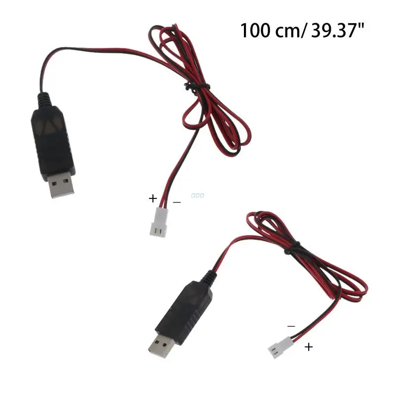 3.7V USB Charging Cable XH 2.54mm 2pin Plug to USB Connector Lithium Battery Charger For RC Aircraft Helicopter Toys