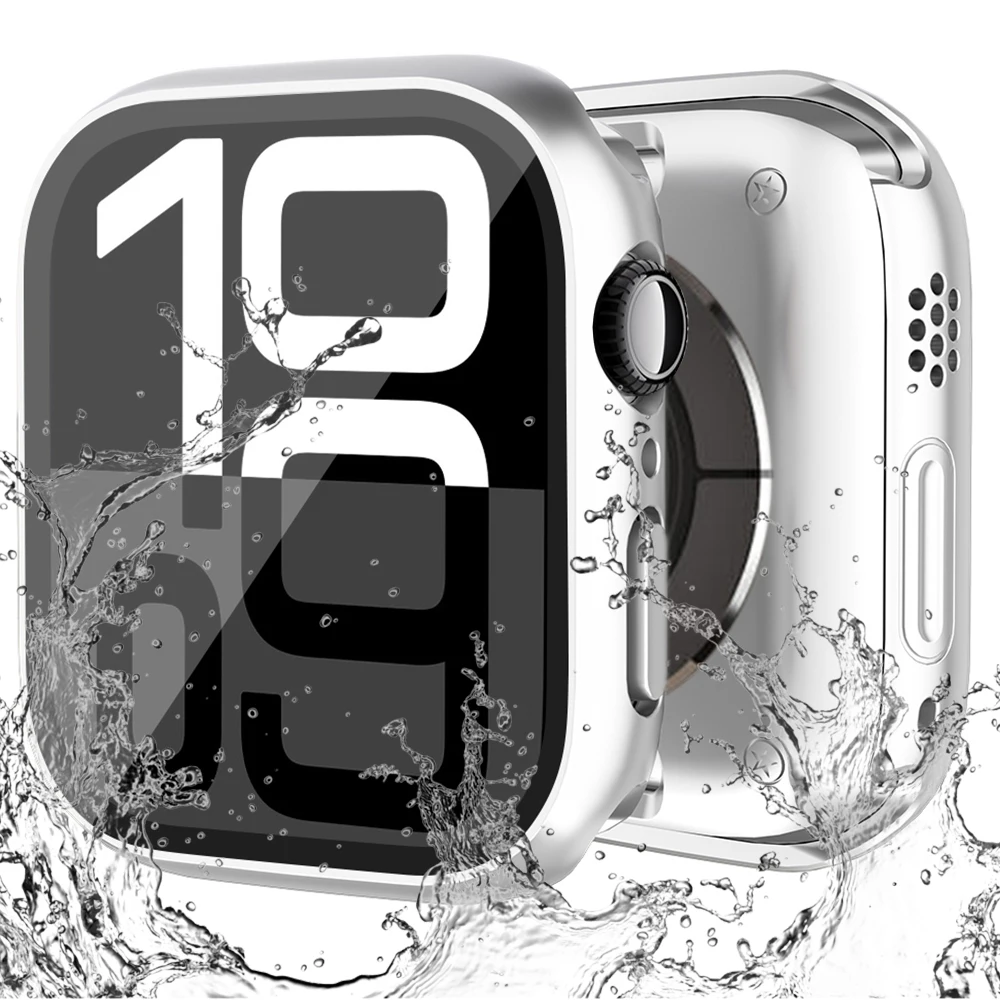 Premium 360° Bumper Tempered Glass Cover for Smartwatch - 46mm/42mm Screen Protector