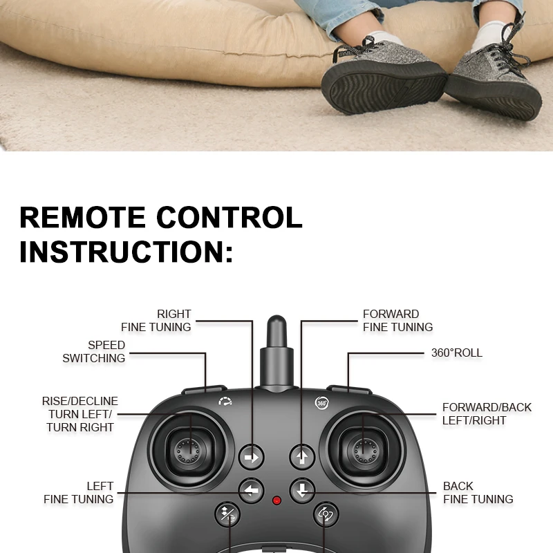 New remote-controlled glider, gravity sensing stunt foam aircraft, dazzling lights, rechargeable anti-drop drone, children's toy