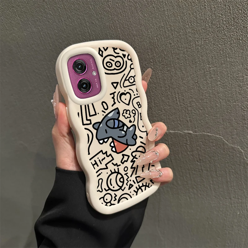 Grey Shark Wavy Silicone Phone Case Cover