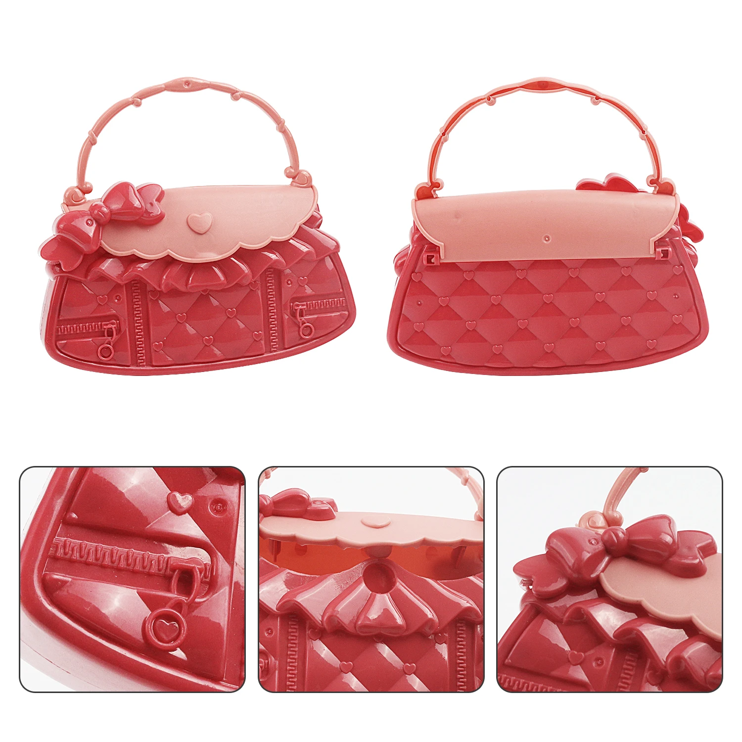 6pcs/1set girl grooming accessories, hair clip set, handbag, interactive puzzle, and dressing up toys