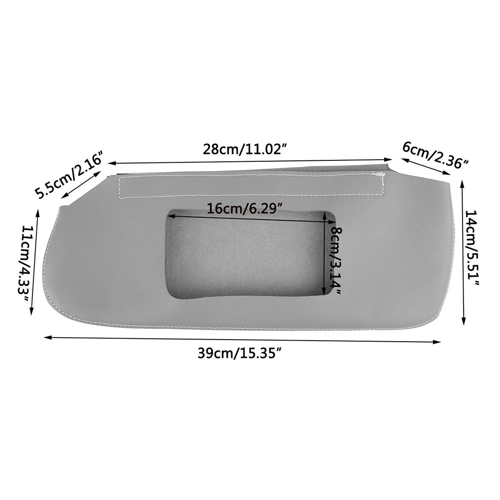 

Grey Car Sun Visor Replacement Cover For Chevrolet For Camaro For Firebird 93-02 Microfiber Leather Sun Visor Cover Skin