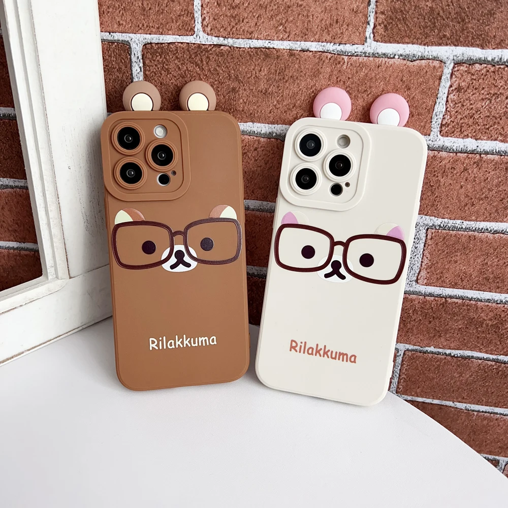 Rilakkuma Ear Glasses Case with Holder Rope