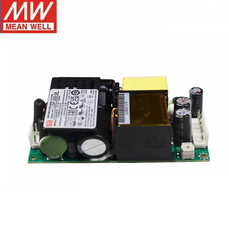 TAIWAN MEAN Well LOP-200-24 24V 200W, 로우 프로파일 오픈 프레임, 의료 스위칭 전원 LED 드라이버, 오리지널 브랜드, 4 인치 × 2 인치