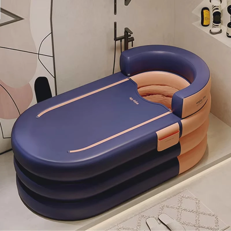 Adult Portable Bathtub Folding Bath tub Bucket Body Sauna Shower Steam Inflatable Whirlpool Bathtub Simple Bathroom Supplies portable bathtub