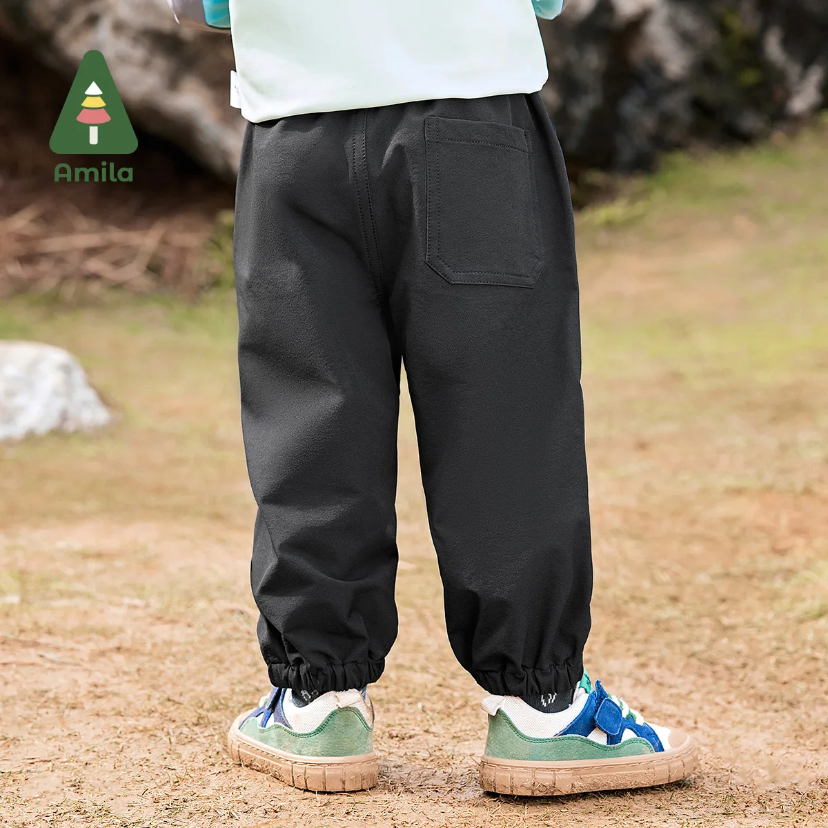 Baby Trousers Autumn Boys And Girls Solid Color Quick-Drying Windproof Simple Loose Casual Outdoor Overalls