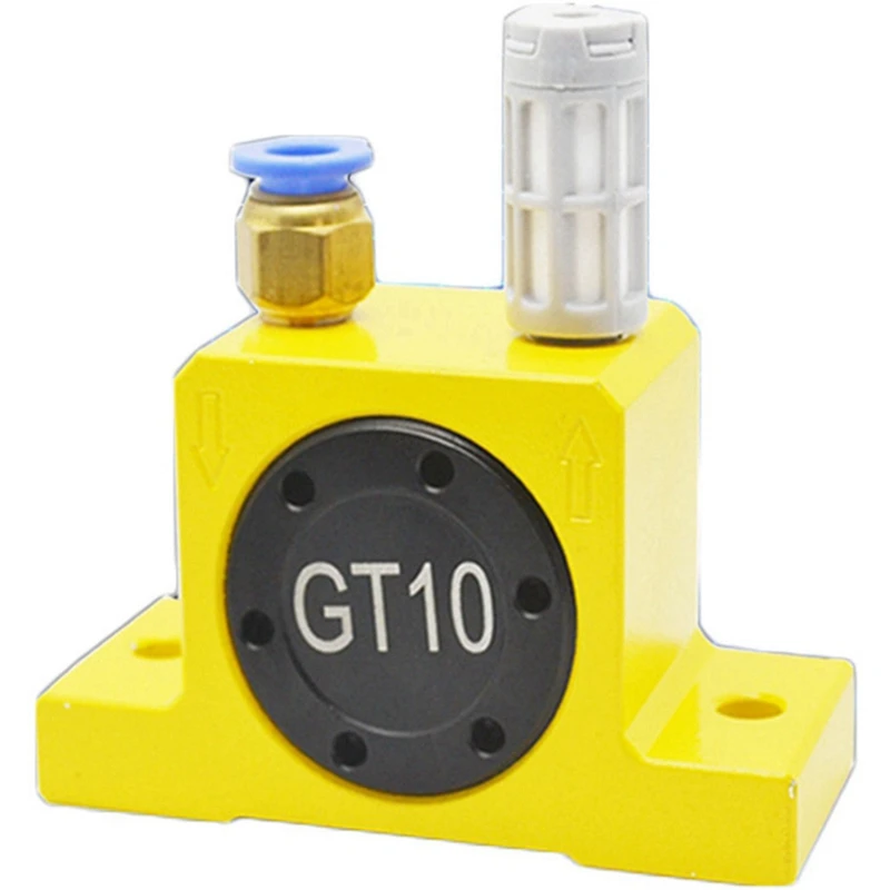 New-Small Pipeline Silo Vibration Krocker Gt10 Pneumatico Turbina Ad Aria Vibratore Pneumatico Turbina Vibratore Oscillatore Giallo