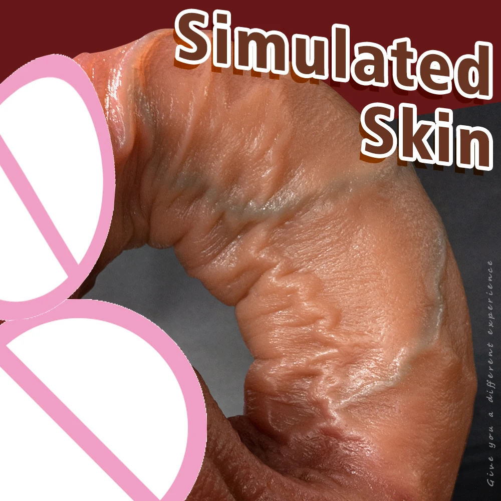 Soft Dildo Realistic Penis Double-layer Silicone Sex Toys Female Masturbator Suction Cup Dildos For Women Men sex toys