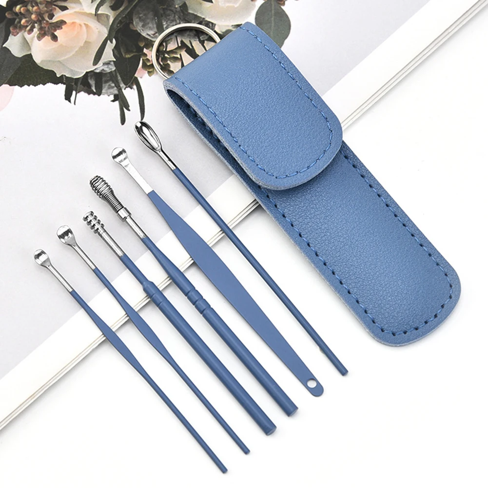 

6pcs Stainless Steel Ear Wax Removal Tool Ears Health Care Ear Wax Removal Ear Cleaning Kit Ear Care Ear Cleaning Tool Ear Pick