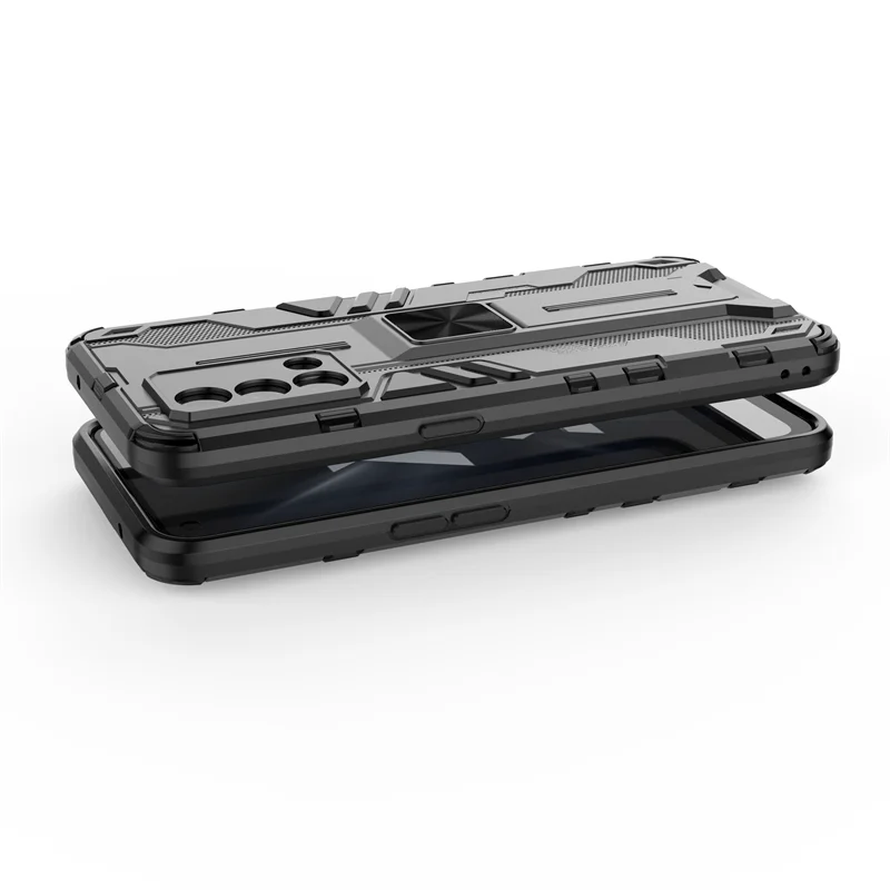 Shockproof Armor Magnetic Stand Phone Case with Back Cover
