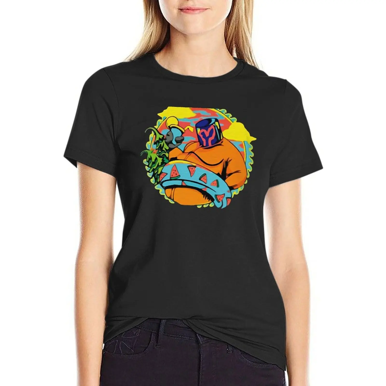 Ganja White Night T Shirt T-Shirt anime clothes hippie clothes Women's summer blouses 2024