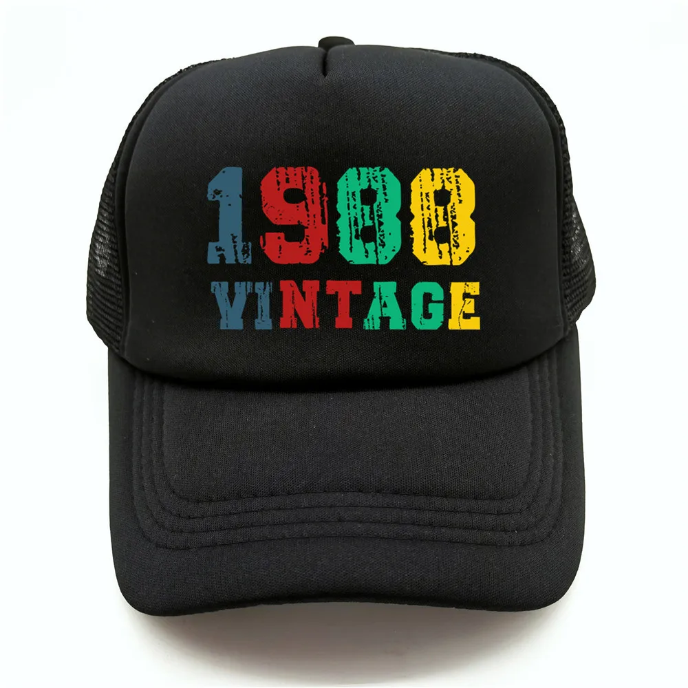 

1988 Birthday Gift Trucker Cap Men Born in 1988 Dad Hat Baseball Cap Unisex Outdoor Mesh Net Caps