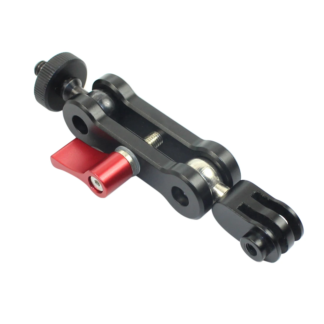 Aluminium Mini Magic Arm Stativhalterung 1/4 Adapter Blitzschuh Kugelkopf Monitorhalter für GoPro 13 12 für DJI Osmo 360 Videokamera – Detail 5