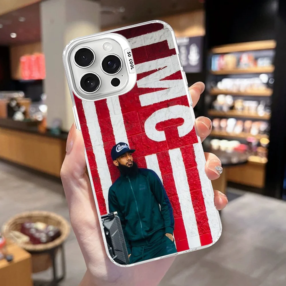 N-Nipseys 래퍼 H-Hussles 휴대폰 케이스, 아이폰 16 15 14 13 12 11 프로 맥스 X XR XSMAX 무광 충격 방지 후면 커버