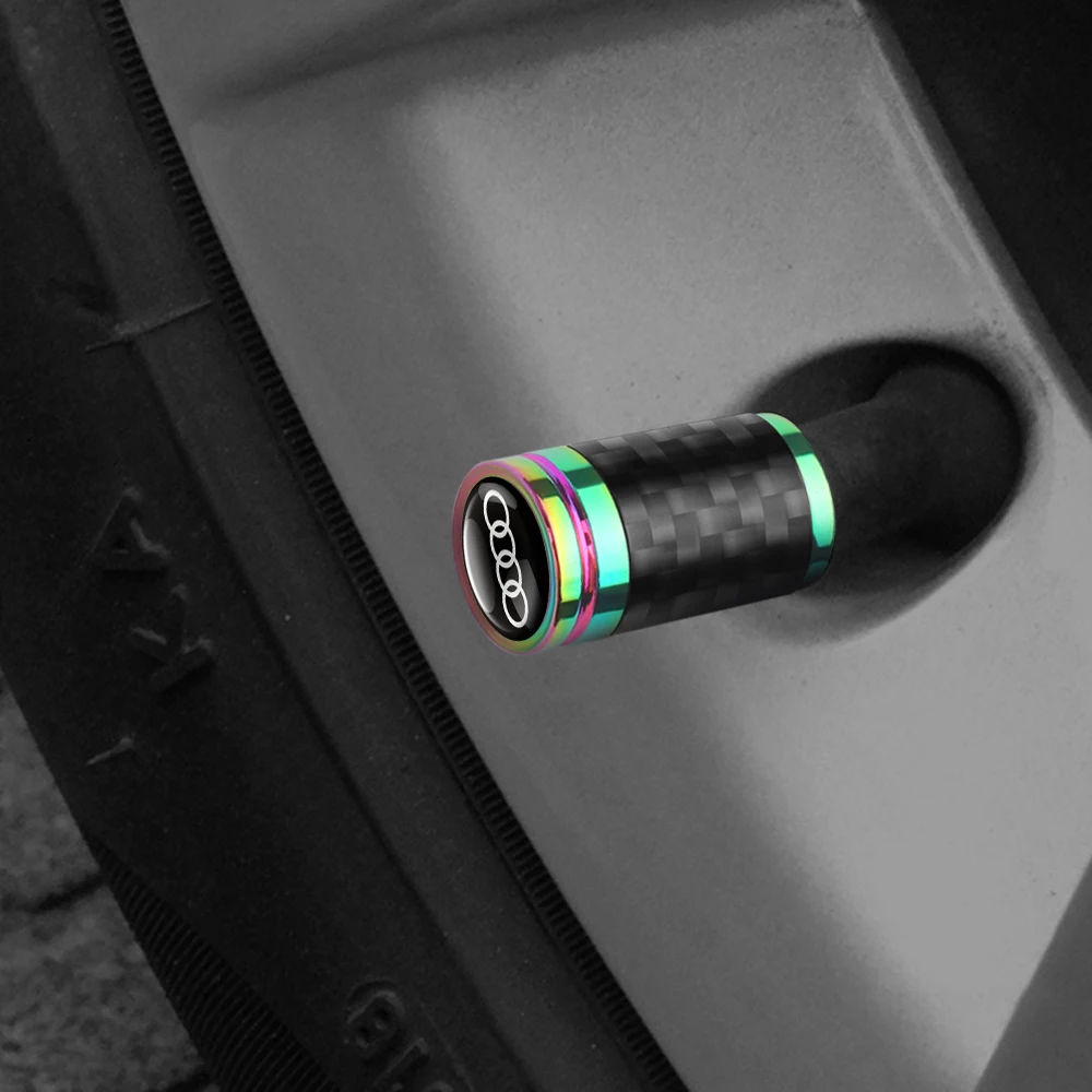 Car Wheel Tire Valve Caps Stem Cover Decoration For Audi TT 8J A1 A3 A4 B5 B6 B7 A5 A6 C5 C6 C7 A7 A8 D3 D4 Q3 42 Q5 8U Q7 4L R8 tire valve caps,tire valve cap,tire stem cover