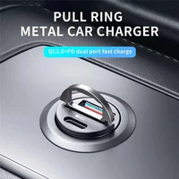 Chargeur de voiture mini 100W/200W QC3.0 PD 12-24V, charge rapide, chargeur USB Type C pour voiture, compatible Xiaomi, Samsung, Huawei, iPhone 4