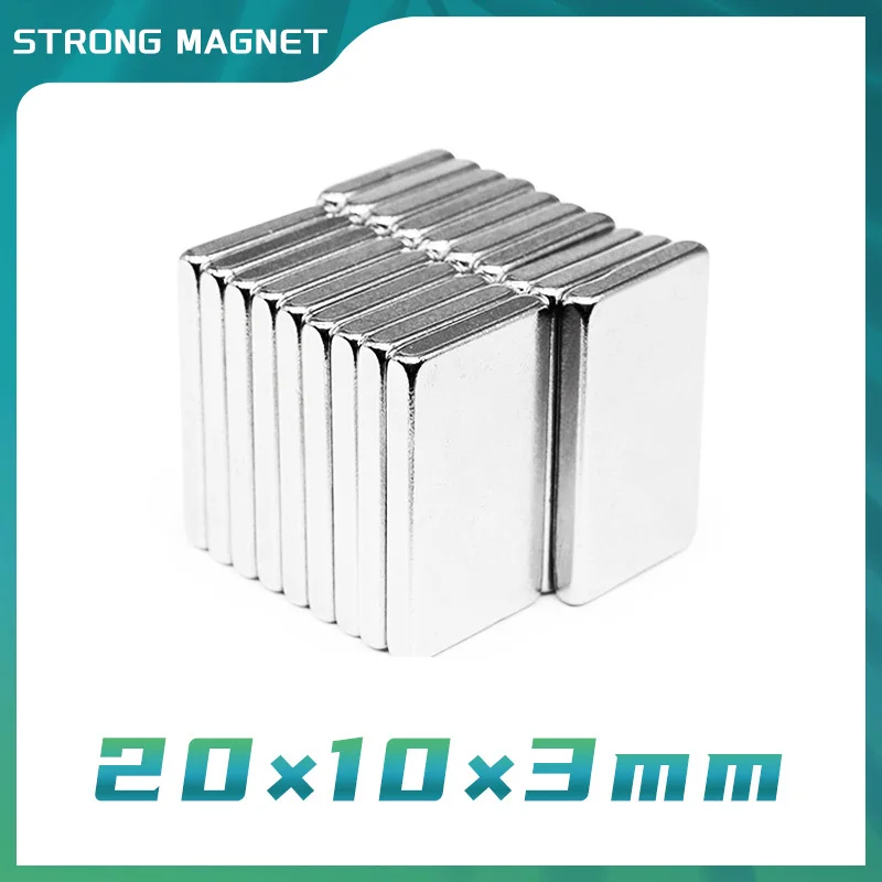 

5/10/20/30/50/100PCS 20x10x3 mm Block Rare Earth Magnet N35 Neodymium Magnet Sheet 20x10x3mm Permanent NdFeB Magnet 20*10*3