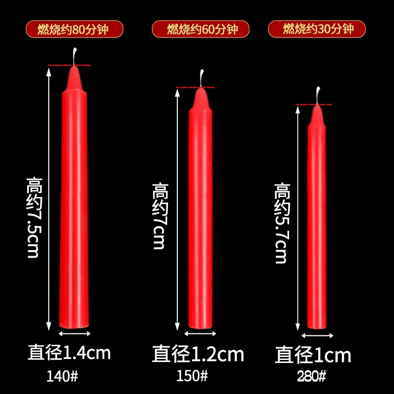 Small Candles Household Birthday Lighting Red and White Candles Valentine's Day Decoration Home Decor Religious 10pcs candle making tools candle dye