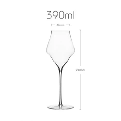 Josephinen Style Flawless Champagne Wine Glass - Cloud Shaped Crystal Goblet, Handmade 390ml - 301 - 400ml (CHAMPAGNE 390ml)