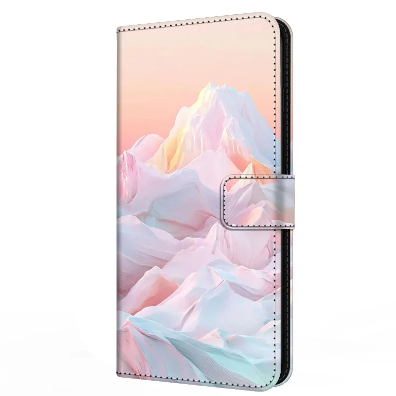 Magnetic Pink Leather Wallet Case - Book Style Flip Cover