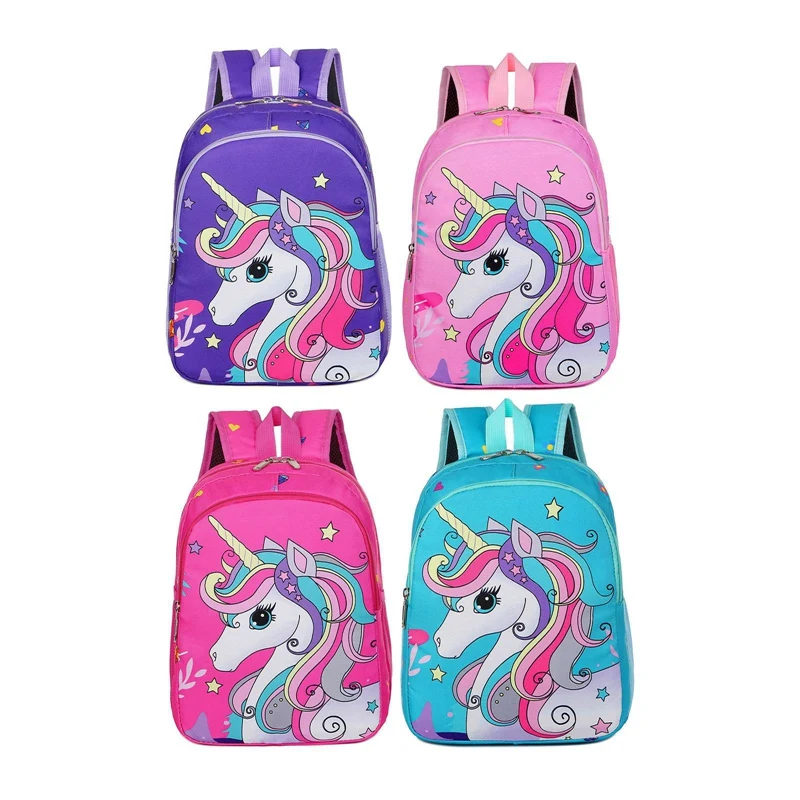 

Large Capacity Student Schoolbags Kindergarten Kids Unicorn School Bag Cartoon Backpacks Children Shoulder Bags Animal Mochila