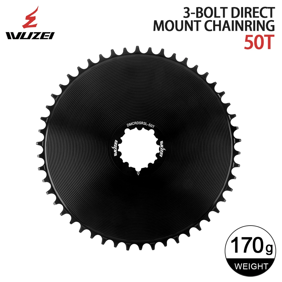 WUZEI 4,2 mm versetztes Rennrad-Kettenblatt, schmales breites AERO-Kettenrad 40T-58T für SRAM 3-Bolzen-Direktmontage-Kurbel 8 9 10 11 12S – Detail 26