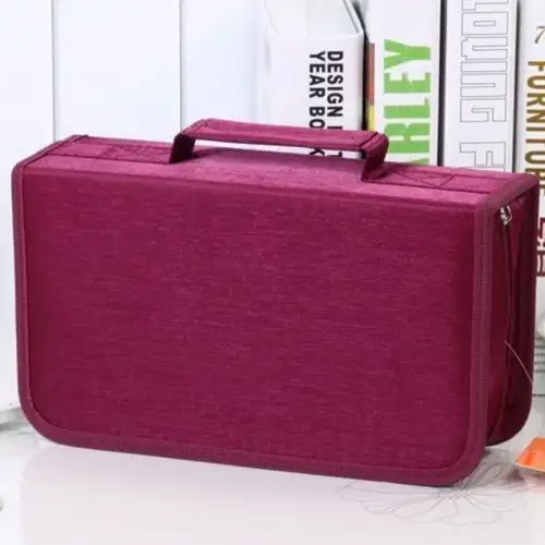 DVD Case Holder 128 Disc CD Storage Bag Zipper Binder Travel Disc Box Waterproof Portable CD Storage Box DVD - Image 7